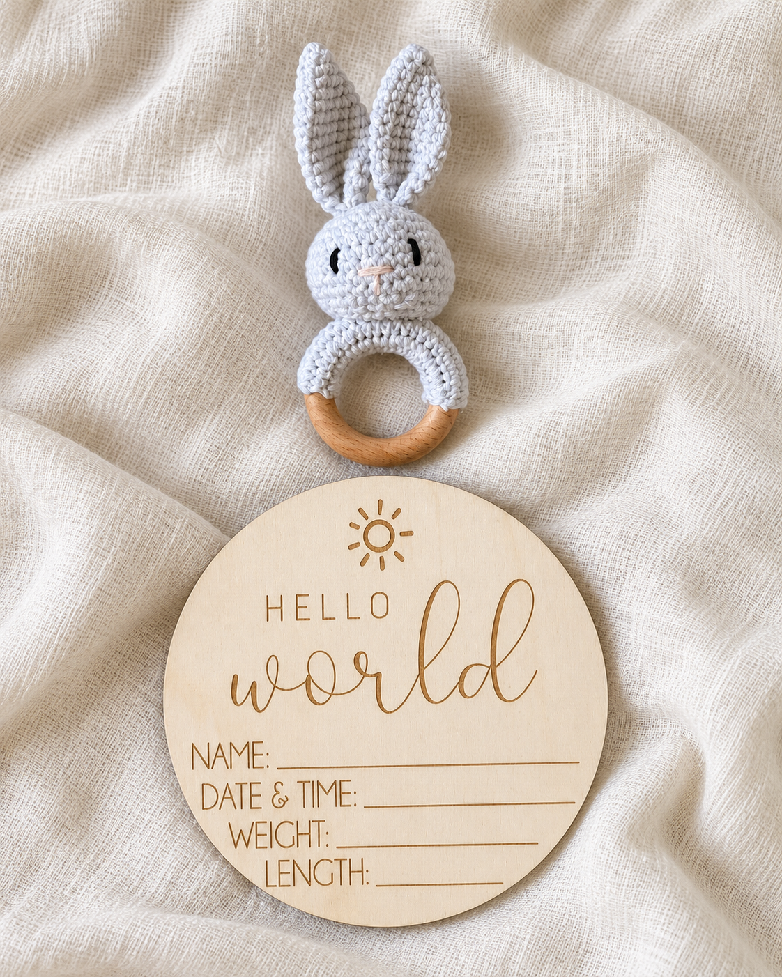 Beige Newborn Baby Gift Box — Baby Shower Gift Set | Little Sunshine