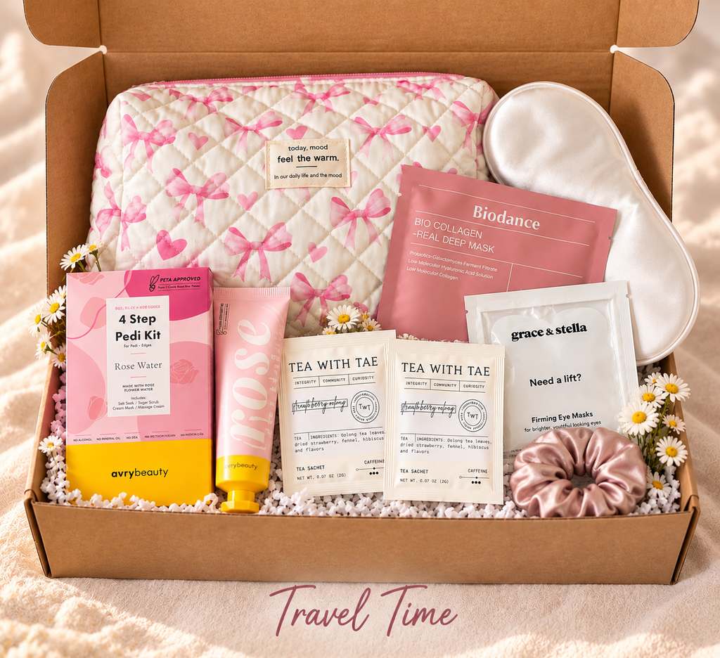 Travel Time — Self-Care Gift Box with Cosmetic Bag & Spa Treats