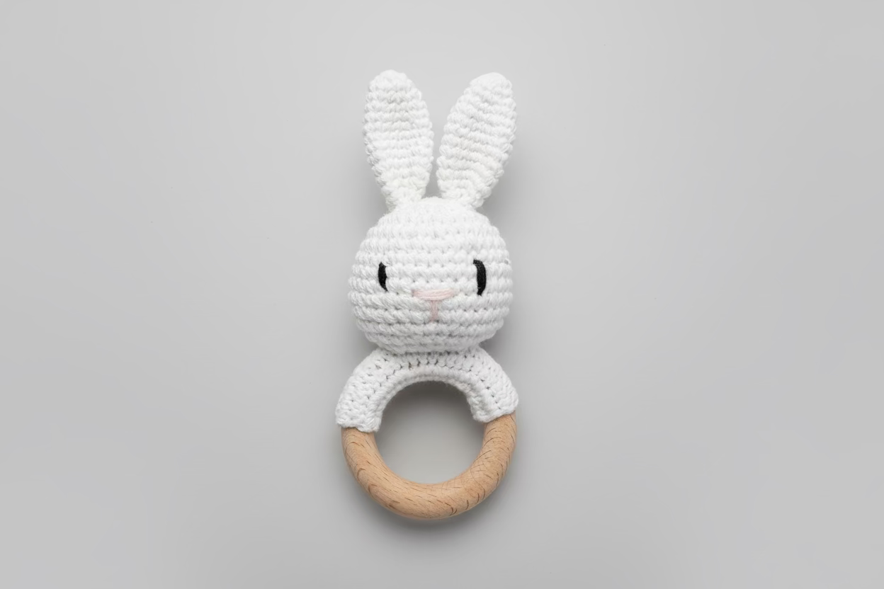 Wooden Bunny Teether