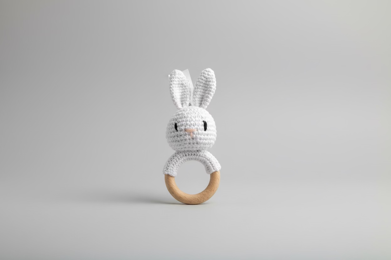 Wooden Bunny Teether