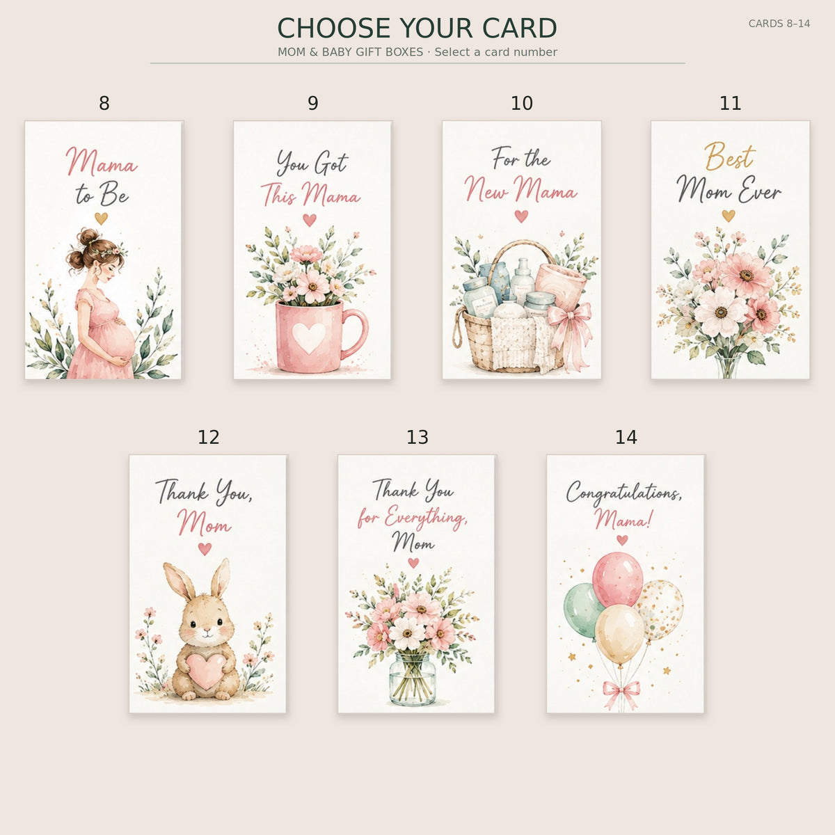 Beautiful Beginnings — Beige Mom & Baby Gift Box