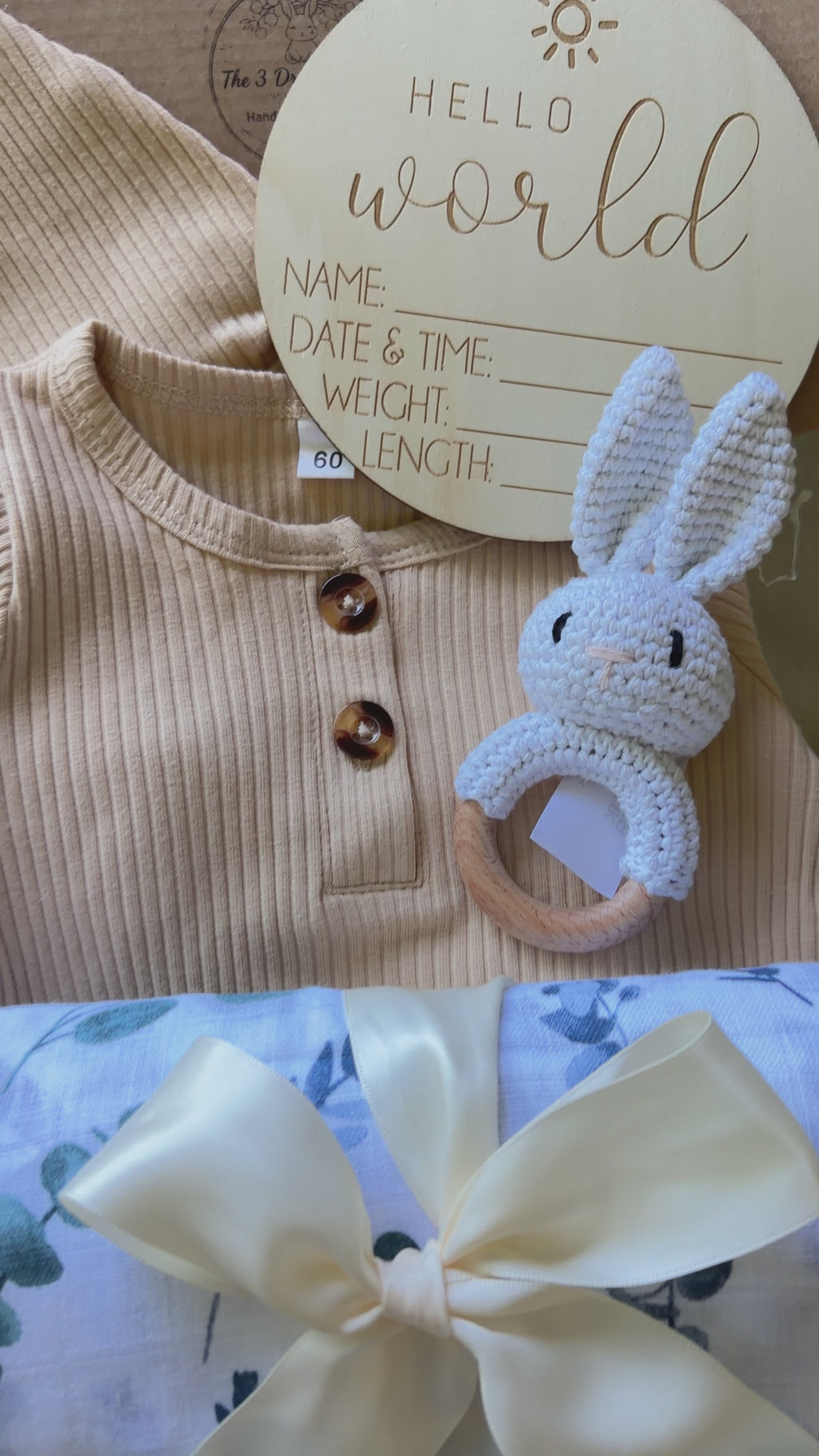 Beige Newborn Baby Gift Box — Baby Shower Gift Set | Little Sunshine